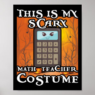 Affiche Prof de maths de l'école drôle c'est mon Halloween