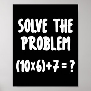 Affiche Prof de maths drôle Brainrot 67 Mème 6-7