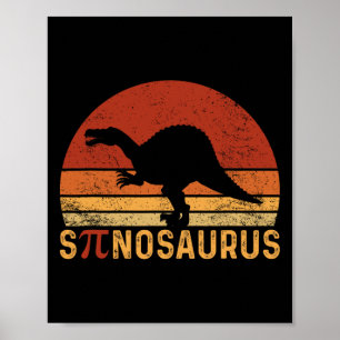 Affiche Prof de maths drôle de pun de jour de Pi Spinosaur