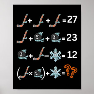 Affiche Prof de maths drôle numéro 67 Hockey Drip Meme