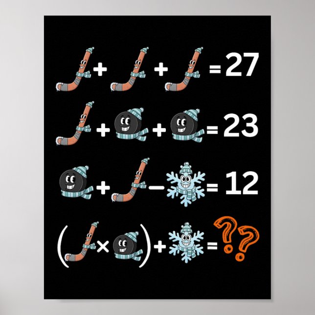 Affiche Prof de maths drôle numéro 67 Hockey Drip Meme  (Devant)