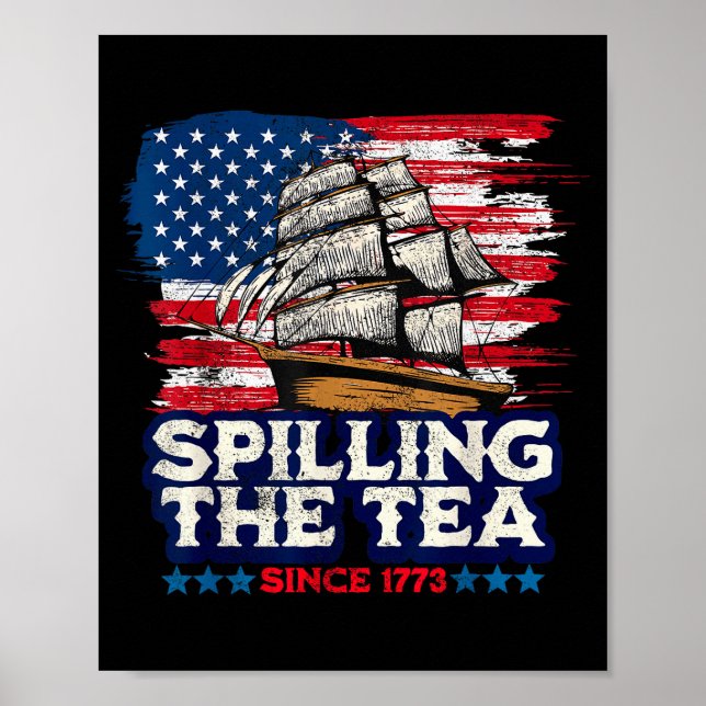 Affiche Prof d'histoire drôle de Boston qui renverse le th (Devant)