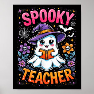 Affiche Prof Enseignant Fantôme Mignon Lecture Livre Drôle