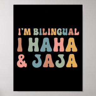 Affiche Prof espagnol drôle Groovy je suis bilingue je hah