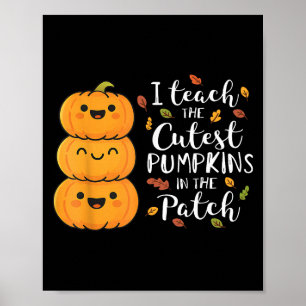 Affiche Prof Halloween J'enseigne Les Citrouilles Les Plus