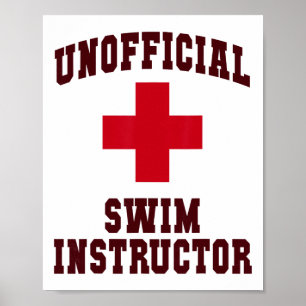 Affiche Prof instructeur de natation non officiel Piscine