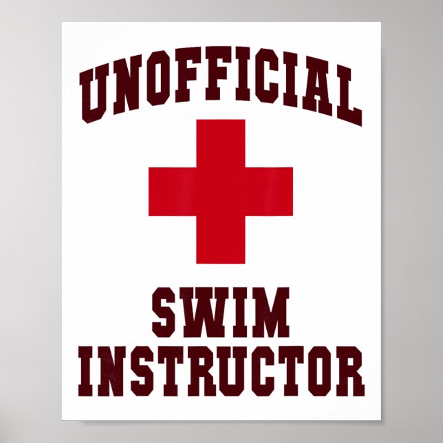 Affiche Prof instructeur de natation non officiel Piscine  (Devant)