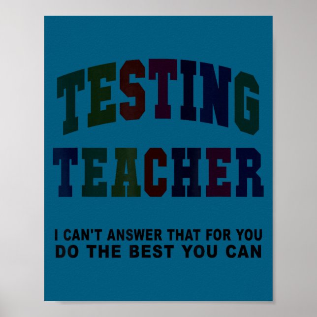 Affiche Prof test professeur journée de test mec maths ela (Devant)