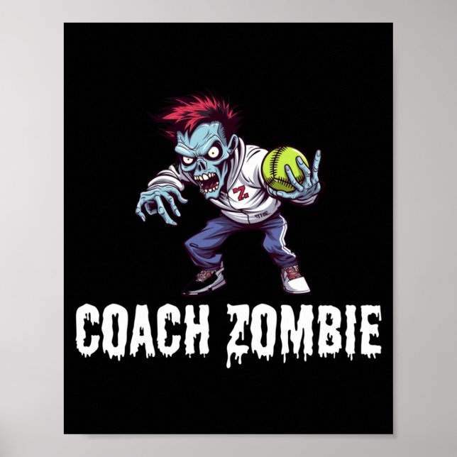 Affiche Prof zombie enseignant d'éducation physique coach  (Devant)