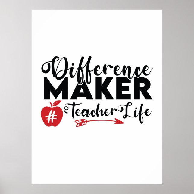 Affiche Professeur Art Différence Maker Vie de l'enseignan (Devant)