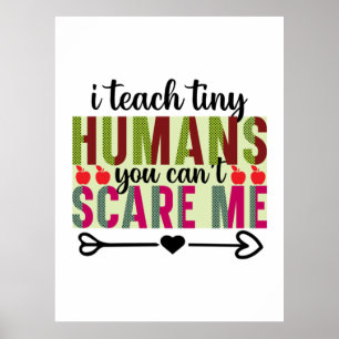 Affiche Professeur Art I Enseigner Minuscules Humains