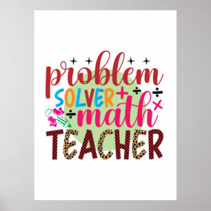 Affiche Professeur Cadeaux Enseignant en mathématiques d