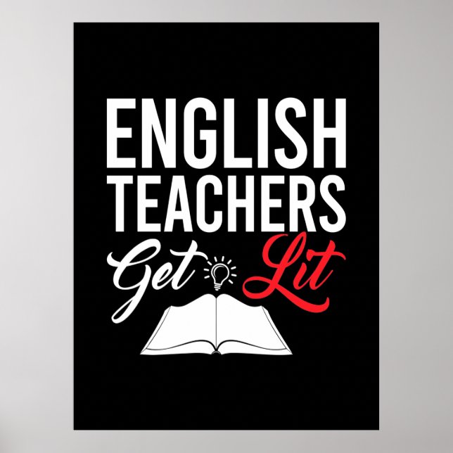 Affiche Professeur Cadeaux | Enseignants Anglais Obtenir L (Devant)