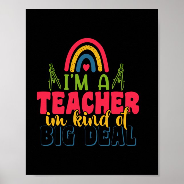 Affiche Professeur Cadeaux | Je Suis Un Enseignant Dans Un (Devant)