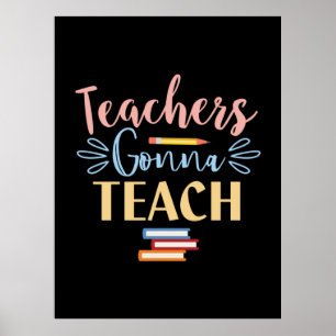 Affiche Professeur Cadeaux Les enseignants vont enseigne
