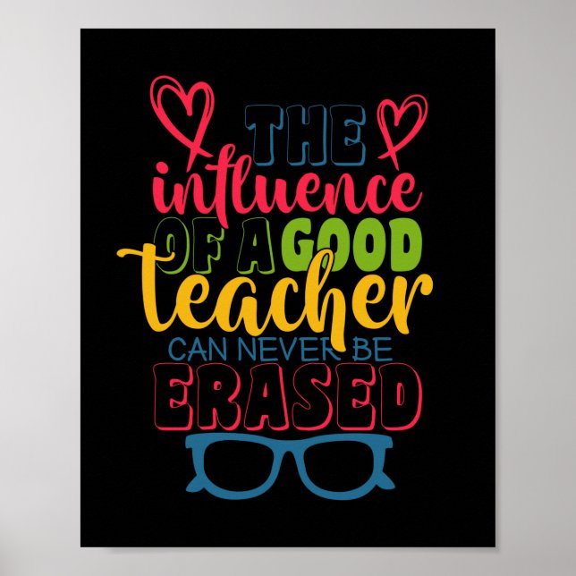 Affiche Professeur Cadeaux | L'Influence D'Un Bon Enseigna (Devant)