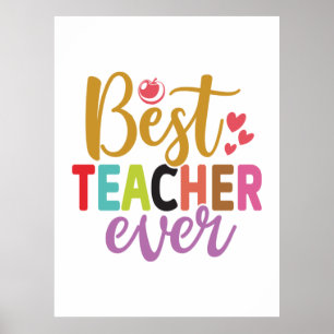 Affiche Professeur Cadeaux   Meilleur enseignant jamais