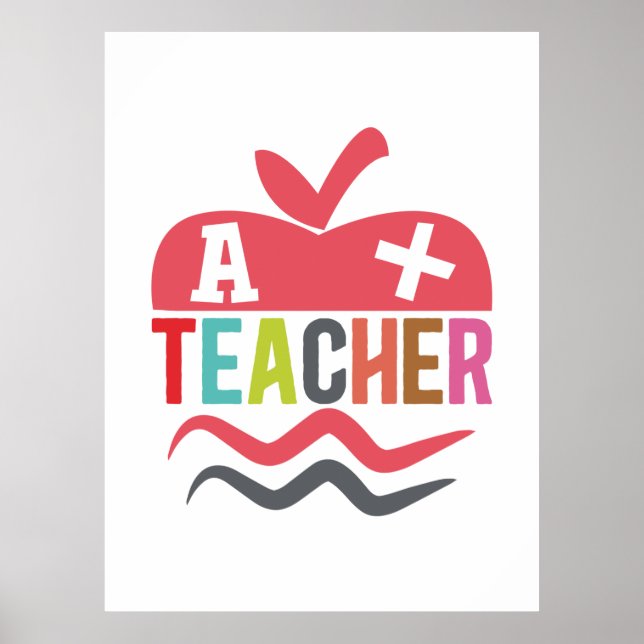 Affiche Professeur Cadeaux | Un enseignant Plus (Devant)
