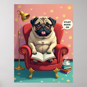Affiche Professeur Carlin : Pop Art Fashion Animaux