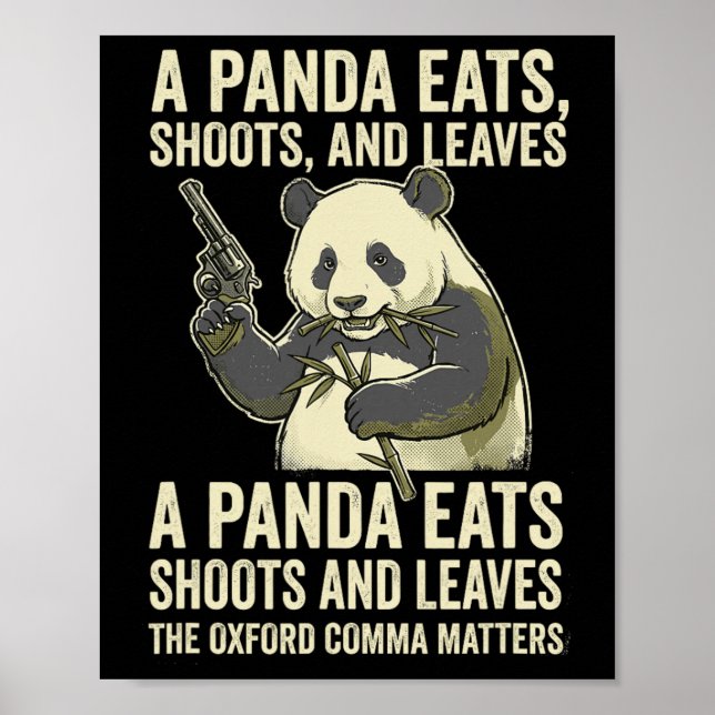 Affiche Professeur d'anglais Grammaire Ponctuation Humour  (Devant)