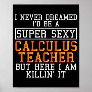 Affiche Professeur de calcul drôle Math Professeur