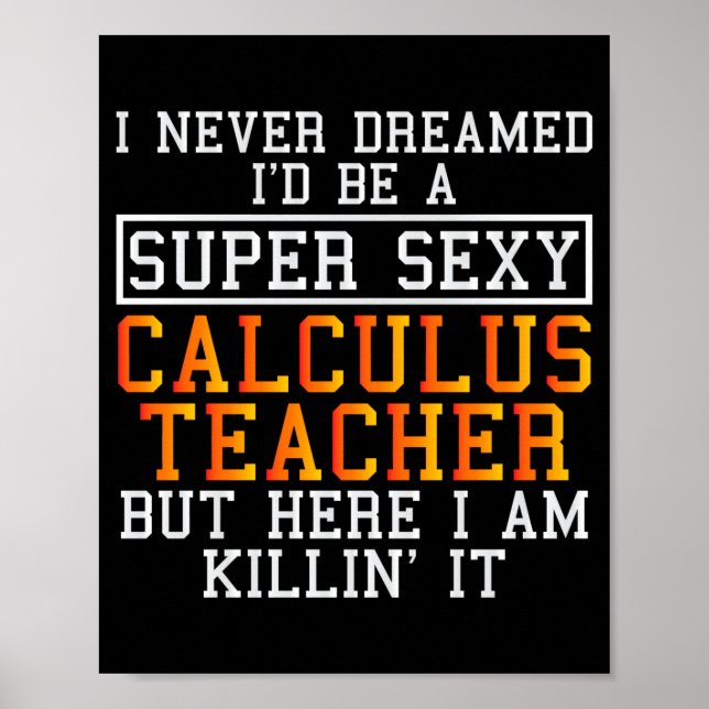 Affiche Professeur de calcul drôle Math Professeur  (Devant)