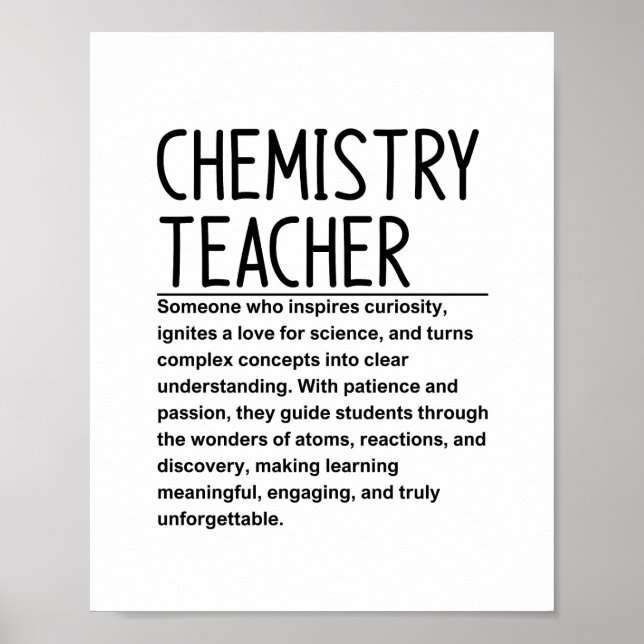 Affiche Professeur de chimie (Devant)