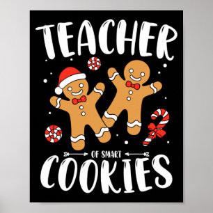 Affiche Professeur de cookies intelligents Gingerbread Noë