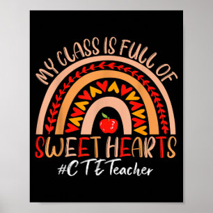 Affiche Professeur de Cte Ma classe est pleine de cœurs do