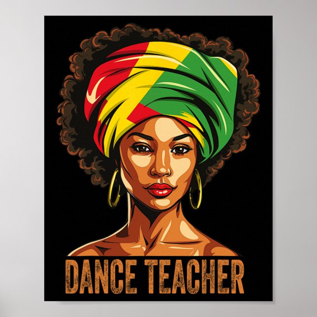 Affiche Professeur de danse Afro Afrique-Amérique Histoire (Devant)