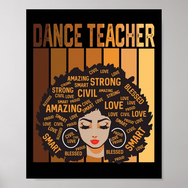 Affiche Professeur de danse femmes afro-américaines histoi (Devant)