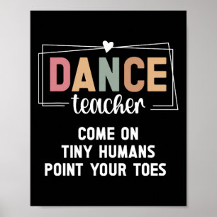 Affiche Professeur de danse Pointez vos orteils Instructeu