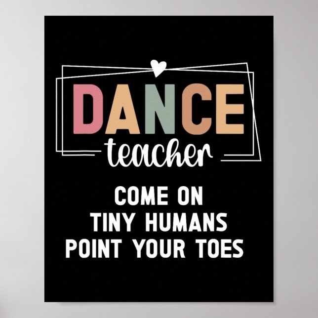 Affiche Professeur de danse Pointez vos orteils Instructeu (Devant)
