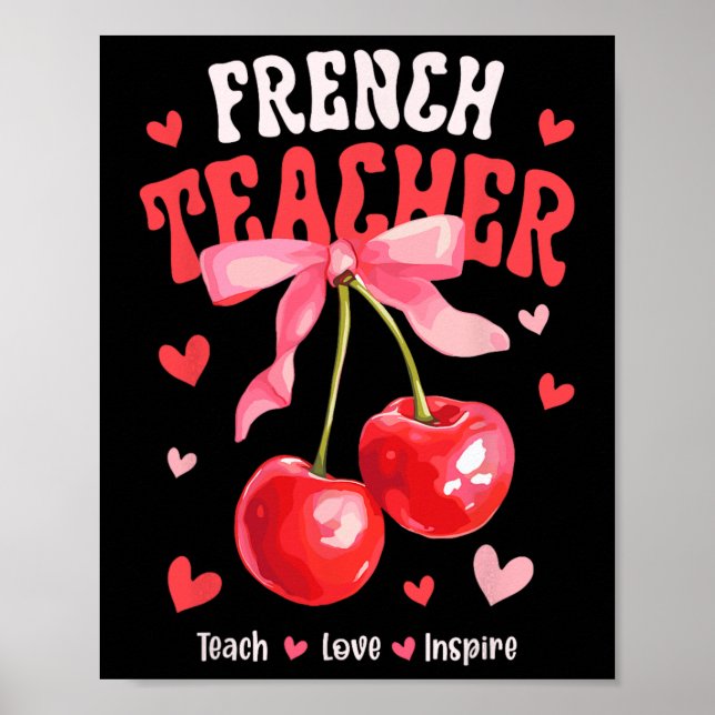 Affiche Professeur de français enseigne l'amour inspire Ch (Devant)