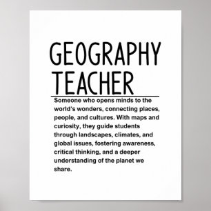 Affiche Professeur de géographie