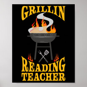 Affiche Professeur de lecture Bbq Grill Smoker Et Chef Byr
