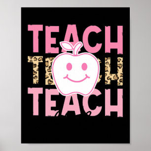 Affiche Professeur de léopard Appréciation Enseigner avec
