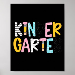Affiche Professeur de maternelle Premier jour d'école Past