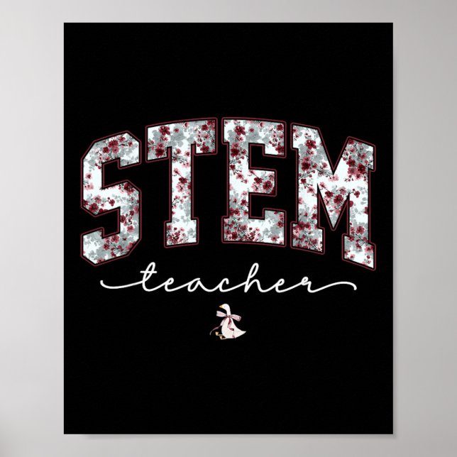 Affiche Professeur de mathématiques d'ingénierie de techno (Devant)