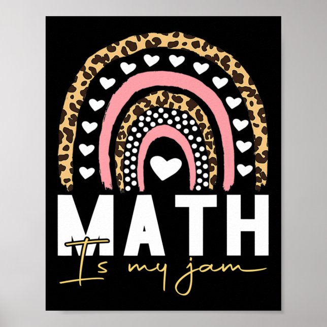 Affiche Professeur de mathématiques - Math is My Jam Retou (Devant)