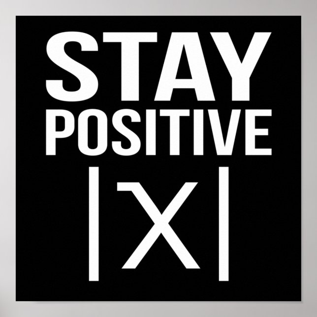 Affiche Professeur de mathématiques positif Mathématiques  (Devant)