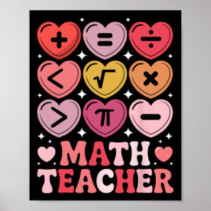 Affiche Professeur de mathématiques Symbole d'opération ma