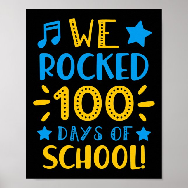 Affiche Professeur De Musique - Joyeux 100E Jour De L'Écol (Devant)