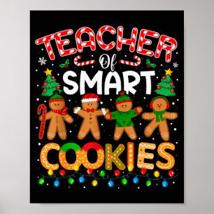 Affiche Professeur de Noël de Smart Cookies Drôle Mignonne