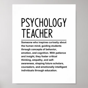 Affiche Professeur de psychologie