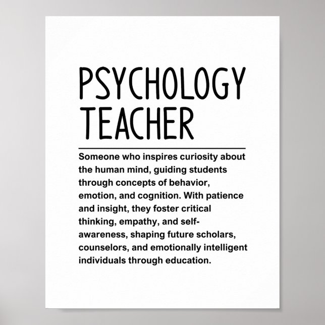 Affiche Professeur de psychologie (Devant)