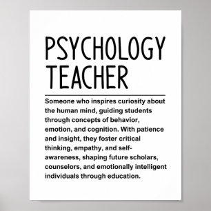 Affiche Professeur de psychologie