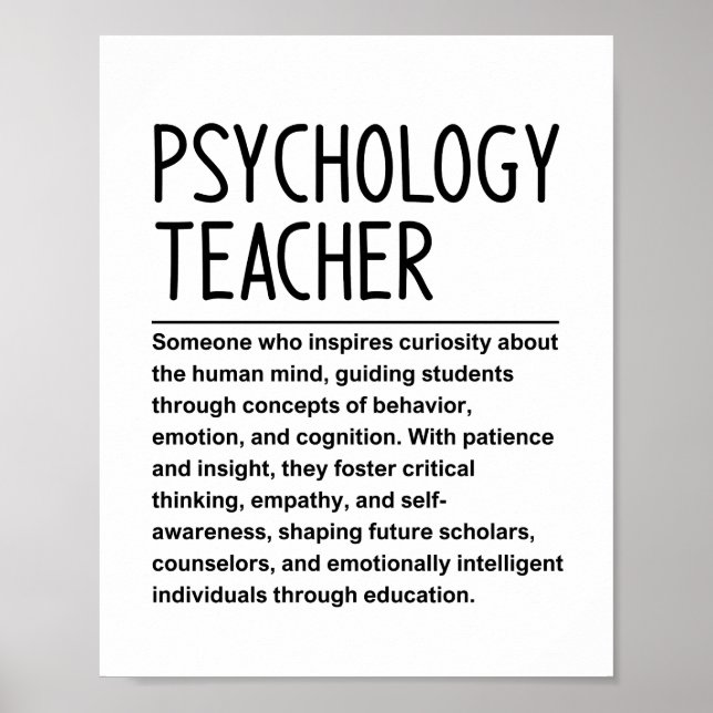 Affiche Professeur de psychologie (Devant)