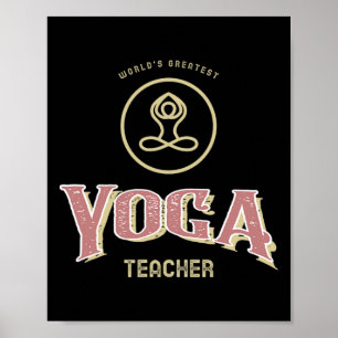 Affiche Professeur de relaxation d'exercice de yoga
