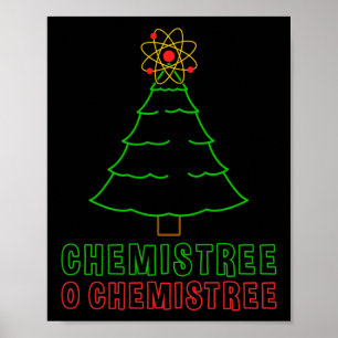 Affiche Professeur de sciences Chemistree O Chemistree Fun